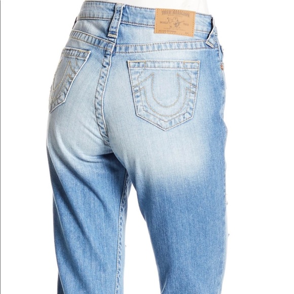 NWT TR Distressed Boyfriend High-rise Jeans - Picture 3 of 8